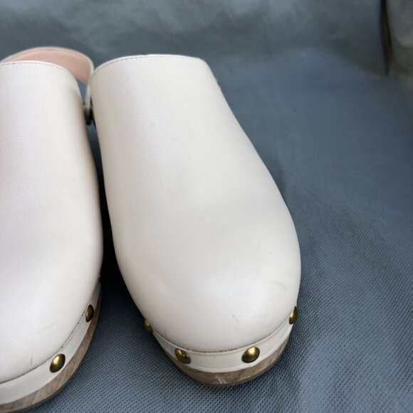 J. Crew Women’s Size 9.5 Ivory Grace Leather Convertible Clogs Shoes BA188 - Picture 9 of 13